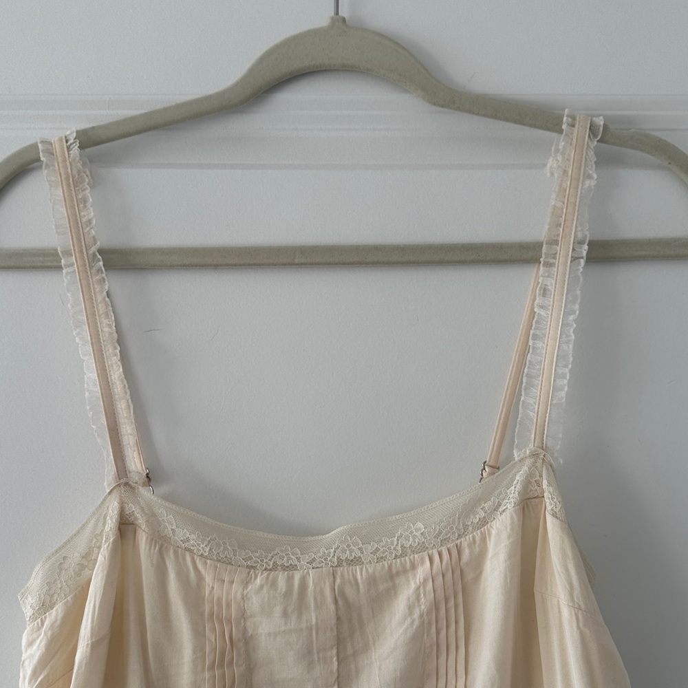 Reformation Cleodora Cream Lace-Trim Mini dress - Picture 5 of 9